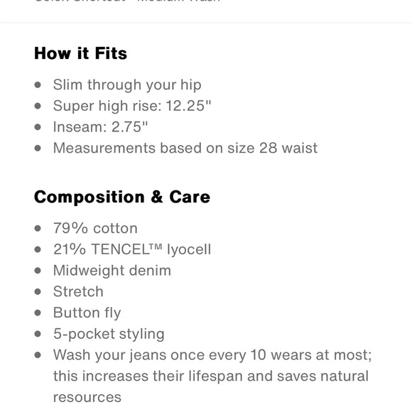 $15 ALL SHORTS ⭐️ Levi’s Ribcage short in Shortcut - medium wash - Picture 5 of 7